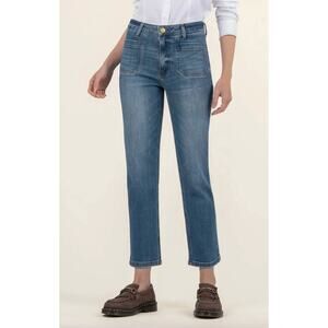 Kut From The Kloth Elizabeth Straight Leg Jeans Size 4 Medium Wash Denim